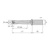 Indexable Drills • Top Cut 4 • 4 x D • SLR Shanks • Metric - Big-tools Industrial Supply Tools for Metal Cutting
